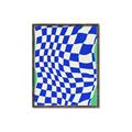 Picture of Blue Checkered Symphony _GroupedProduct_Rectangle_Portrait_Canvas_Framed_