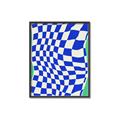 Picture of Blue Checkered Symphony _GroupedProduct_Rectangle_Portrait_Canvas_Framed_