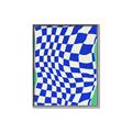 Picture of Blue Checkered Symphony _GroupedProduct_Rectangle_Portrait_Canvas_Framed_