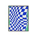 Picture of Blue Checkered Symphony _GroupedProduct_Rectangle_Portrait_Canvas_Framed_