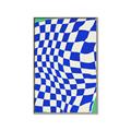 Picture of Blue Checkered Symphony _GroupedProduct_Rectangle_Portrait_Canvas_Framed_
