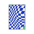 Picture of Blue Checkered Symphony _GroupedProduct_Rectangle_Portrait_Canvas_Framed_