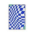 Picture of Blue Checkered Symphony _GroupedProduct_Rectangle_Portrait_Canvas_Framed_
