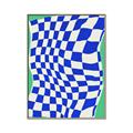 Picture of Blue Checkered Symphony _GroupedProduct_Rectangle_Portrait_Canvas_Framed_