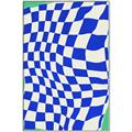 Picture of Blue Checkered Symphony _GroupedProduct_Rectangle_Portrait_Canvas_Framed_