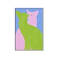 Picture of Optical Cat Duo _GroupedProduct_Rectangle_Portrait_Canvas_Framed_