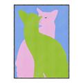 Picture of Optical Cat Duo _GroupedProduct_Rectangle_Portrait_Canvas_Framed_
