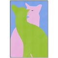 Picture of Optical Cat Duo _GroupedProduct_Rectangle_Portrait_Canvas_Framed_