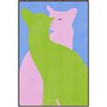 Picture of Optical Cat Duo _GroupedProduct_Rectangle_Portrait_Canvas_Framed_