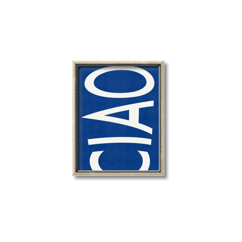 Picture of Ciao in Blue _GroupedProduct_Rectangle_Portrait_Canvas_Framed_