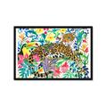Picture of Vibrant Fusion Jaguar _GroupedProduct_Rectangle_Landscape_Framed_Matted_