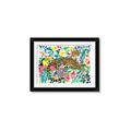 Picture of Vibrant Fusion Jaguar _GroupedProduct_Rectangle_Landscape_Framed_Matted_