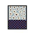 Picture of Blue Patterned Floral Perfection  _GroupedProduct_Rectangle_Portrait_Framed_Matted_
