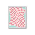 Picture of Pink Checkered Symphony _GroupedProduct_Rectangle_Portrait_Framed_Matted_