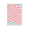 Picture of Pink Checkered Symphony _GroupedProduct_Rectangle_Portrait_Framed_Matted_
