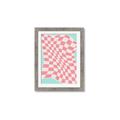 Picture of Pink Checkered Symphony _GroupedProduct_Rectangle_Portrait_Framed_Matted_