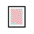 Picture of Pink Checkered Symphony _GroupedProduct_Rectangle_Portrait_Framed_Matted_