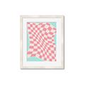 Picture of Pink Checkered Symphony _GroupedProduct_Rectangle_Portrait_Framed_Matted_