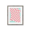 Picture of Pink Checkered Symphony _GroupedProduct_Rectangle_Portrait_Framed_Matted_
