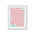 Picture of Pink Checkered Symphony _GroupedProduct_Rectangle_Portrait_Framed_Matted_