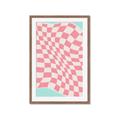 Picture of Pink Checkered Symphony _GroupedProduct_Rectangle_Portrait_Framed_Matted_