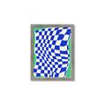 Picture of Blue Checkered Symphony _GroupedProduct_Rectangle_Portrait_Framed_Matted_