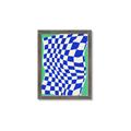 Picture of Blue Checkered Symphony _GroupedProduct_Rectangle_Portrait_Framed_Matted_
