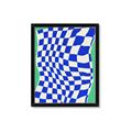 Picture of Blue Checkered Symphony _GroupedProduct_Rectangle_Portrait_Framed_Matted_