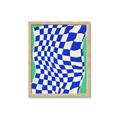 Picture of Blue Checkered Symphony _GroupedProduct_Rectangle_Portrait_Framed_Matted_