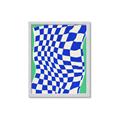 Picture of Blue Checkered Symphony _GroupedProduct_Rectangle_Portrait_Framed_Matted_