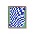 Picture of Blue Checkered Symphony _GroupedProduct_Rectangle_Portrait_Framed_Matted_