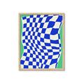 Picture of Blue Checkered Symphony _GroupedProduct_Rectangle_Portrait_Framed_Matted_