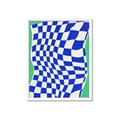 Picture of Blue Checkered Symphony _GroupedProduct_Rectangle_Portrait_Framed_Matted_