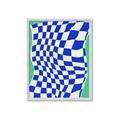 Picture of Blue Checkered Symphony _GroupedProduct_Rectangle_Portrait_Framed_Matted_