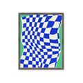 Picture of Blue Checkered Symphony _GroupedProduct_Rectangle_Portrait_Framed_Matted_