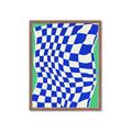 Picture of Blue Checkered Symphony _GroupedProduct_Rectangle_Portrait_Framed_Matted_
