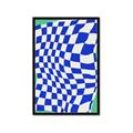 Picture of Blue Checkered Symphony _GroupedProduct_Rectangle_Portrait_Framed_Matted_