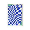 Picture of Blue Checkered Symphony _GroupedProduct_Rectangle_Portrait_Framed_Matted_