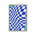 Picture of Blue Checkered Symphony _GroupedProduct_Rectangle_Portrait_Framed_Matted_