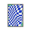 Picture of Blue Checkered Symphony _GroupedProduct_Rectangle_Portrait_Framed_Matted_