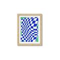 Picture of Blue Checkered Symphony _GroupedProduct_Rectangle_Portrait_Framed_Matted_