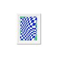 Picture of Blue Checkered Symphony _GroupedProduct_Rectangle_Portrait_Framed_Matted_