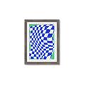 Picture of Blue Checkered Symphony _GroupedProduct_Rectangle_Portrait_Framed_Matted_