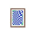 Picture of Blue Checkered Symphony _GroupedProduct_Rectangle_Portrait_Framed_Matted_