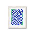Picture of Blue Checkered Symphony _GroupedProduct_Rectangle_Portrait_Framed_Matted_