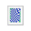 Picture of Blue Checkered Symphony _GroupedProduct_Rectangle_Portrait_Framed_Matted_