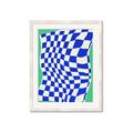 Picture of Blue Checkered Symphony _GroupedProduct_Rectangle_Portrait_Framed_Matted_