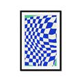 Picture of Blue Checkered Symphony _GroupedProduct_Rectangle_Portrait_Framed_Matted_