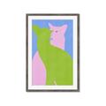 Picture of Optical Cat Duo _GroupedProduct_Rectangle_Portrait_Framed_Matted_