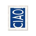 Picture of Ciao in Blue _GroupedProduct_Rectangle_Portrait_Framed_Matted_